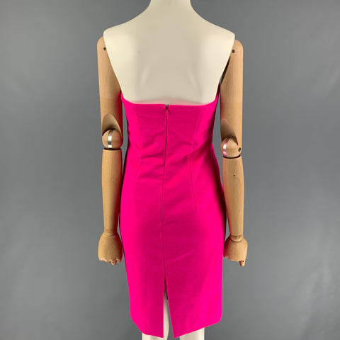 MICHAEL KORS Size 2 Pink Wool Blend Strapless Dress