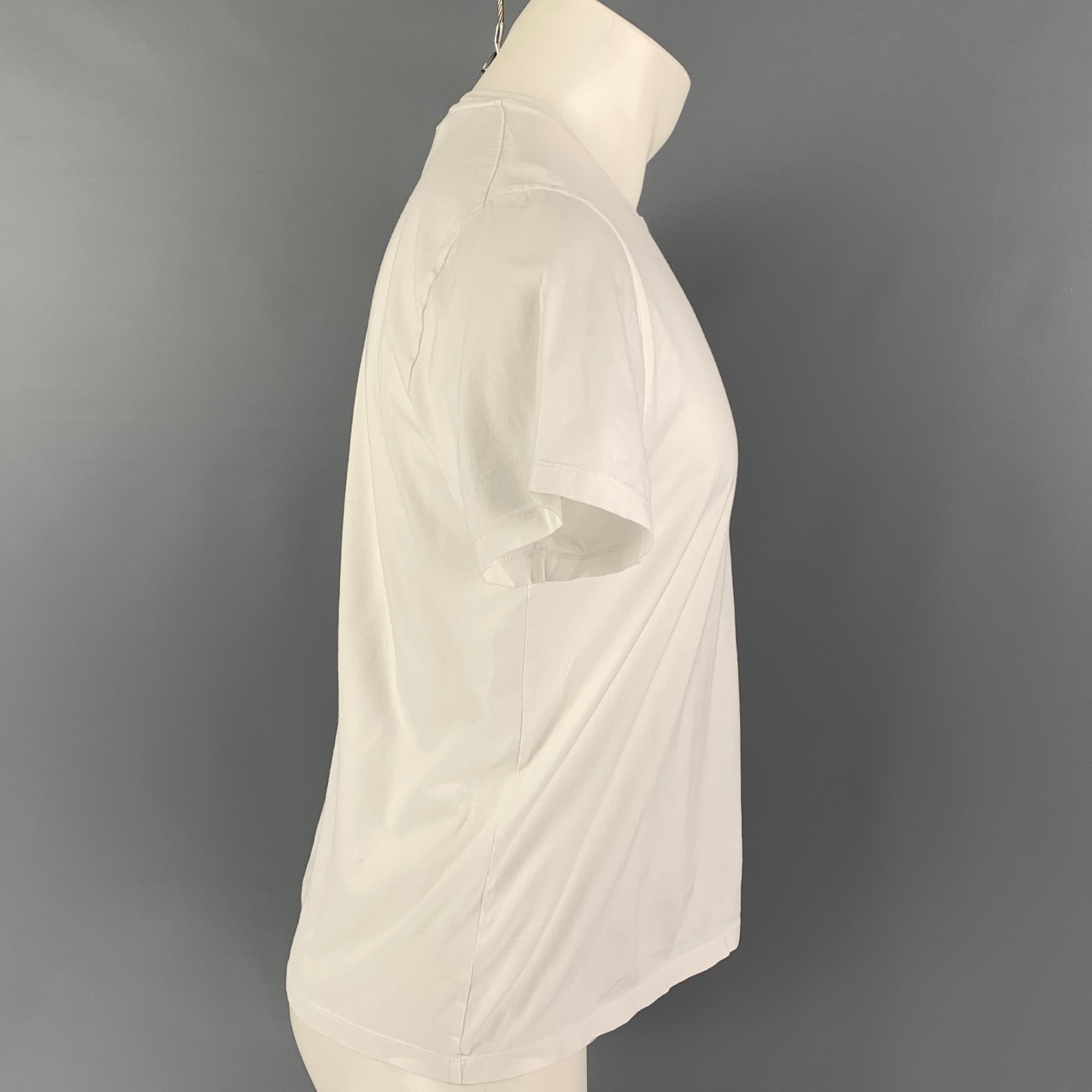 JIL SANDER Size XL White Cotton Crew-Neck T-shirt – Sui
