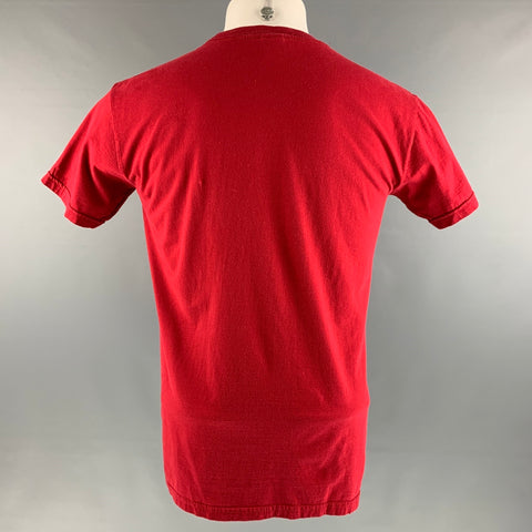 GILDAN Size M Red Orange Graphic Cotton Short Sleeve T-shirt