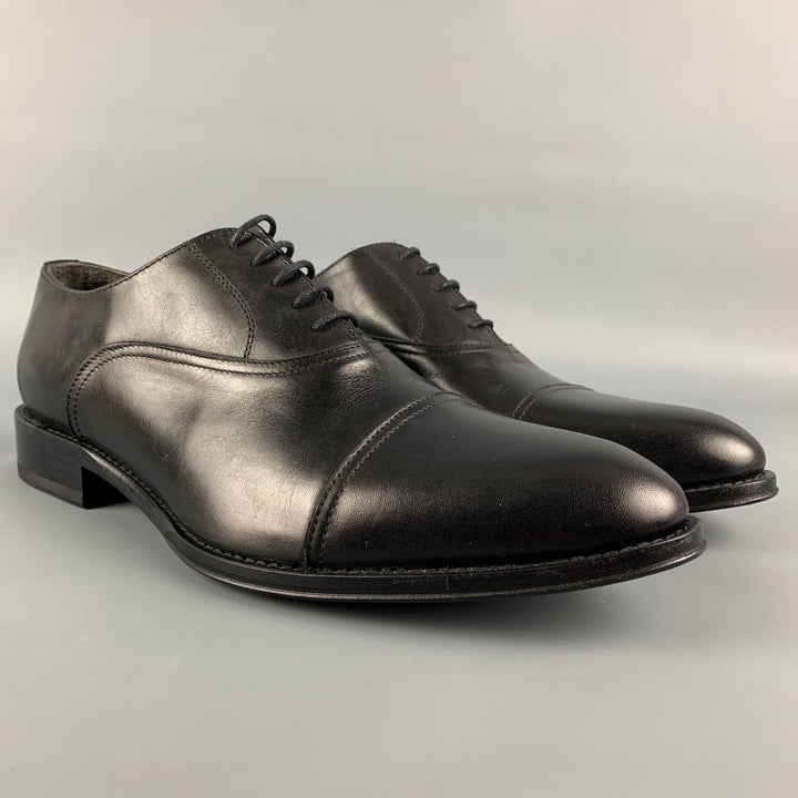 TO BOOT NY Size 10 Black  Leather Cap Toe Lace Up Shoes