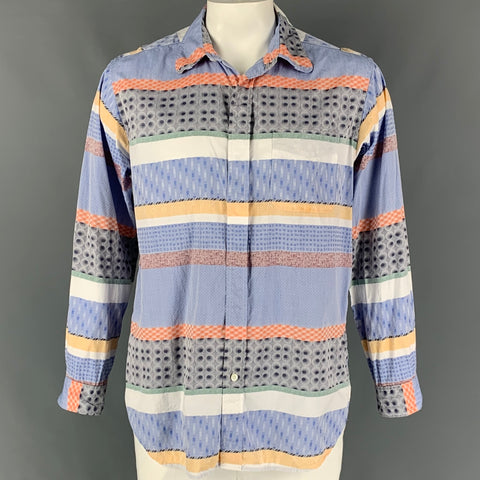 ENGINEERED GARMENTS Size XL Multi-Color Mixed Patterns Cotton Long Sleeve Shirt