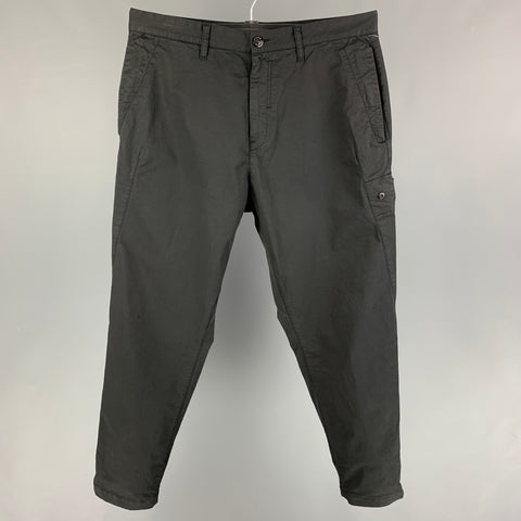 STONE ISLAND Size 34 Black Cotton Cargo Casual Pants