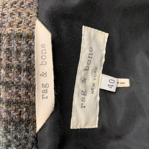 RAG & BONE Size M Olive Plaid Harris Tweed Wool Hunting Jacket