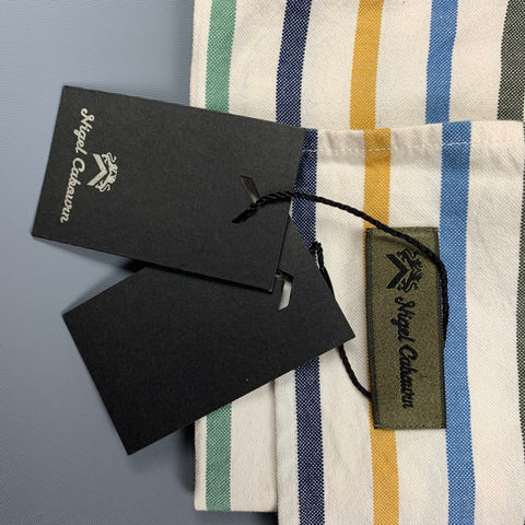 NIGEL CABOURN Multi-Color Stripe Cotton Scarf