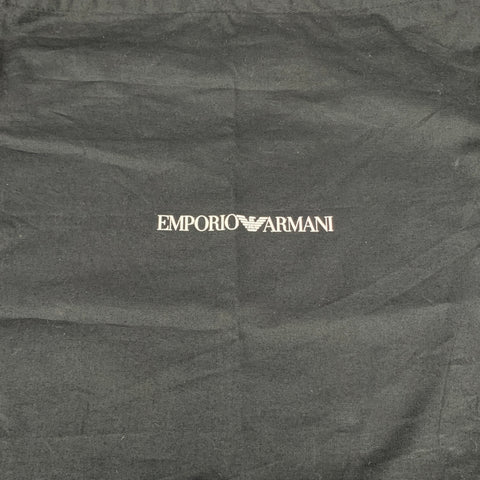 EMPORIO ARMANI Charcoal & Grey Monogram Canvas Cross Body Bag