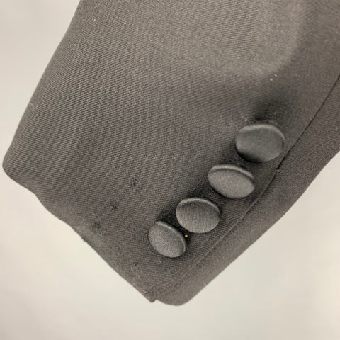 ERMENEGILDO ZEGNA Taille 40 Manteau de sport à revers en laine noire