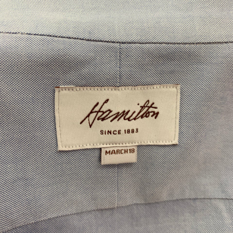 HAMILTON Size L Blue Long Sleeve Shirt