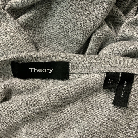 THEORY Size M Grey Heather Modal Blend Short Sleeve T-shirt