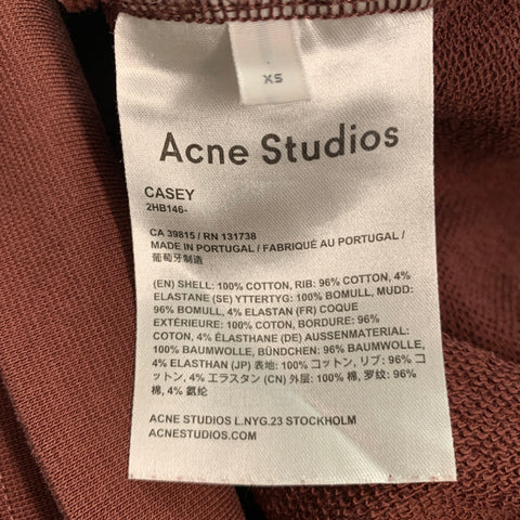ACNE STUDIOS Size XS Brown Cotton Crew-Neck Sweatshirt