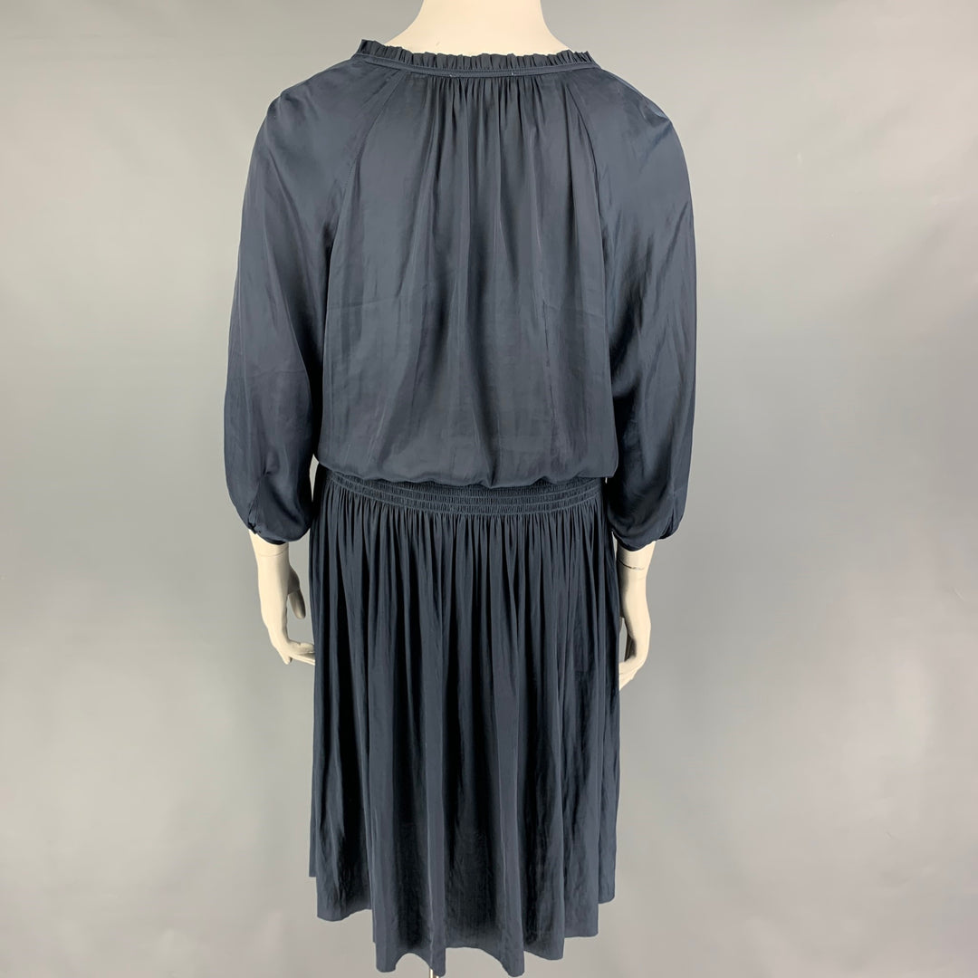 GERARD DAREL Talla 14 Vestido azul marino con cinturilla elástica de poliéster