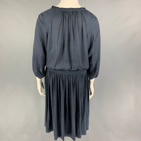 GERARD DAREL Size 14 Navy Polyester Elastic Waistband Dress