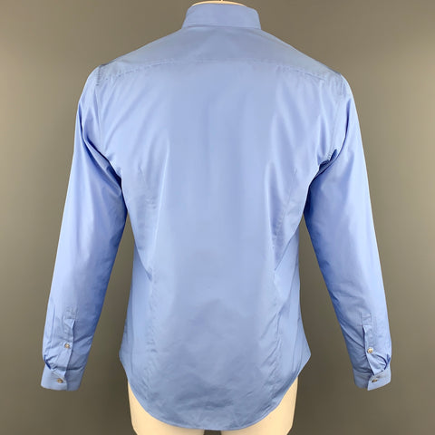 JIL SANDER Size L Blue Cotton Button Up Long Sleeve Shirt