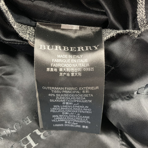 BURBERRY PRORSUM Size 42 Charcoal Heather Silk Blend Sport Coat