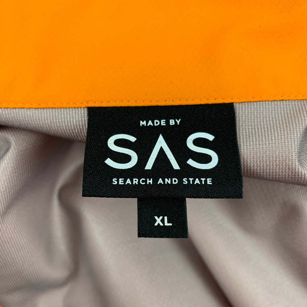 SEARCH AND STATE Size XL Orange Nylon S1-J Riding Jacket
