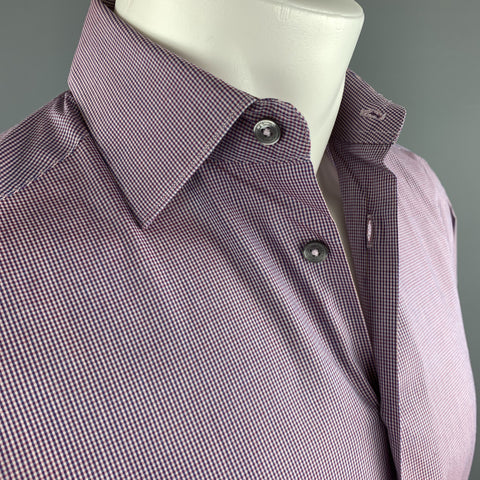 PAUL SMITH Size S Red & Navy Checkered Plaid Cotton Button Up  Shirt