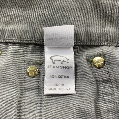 JEAN SHOP Size 31 Gray Cotton Zip Fly Jeans