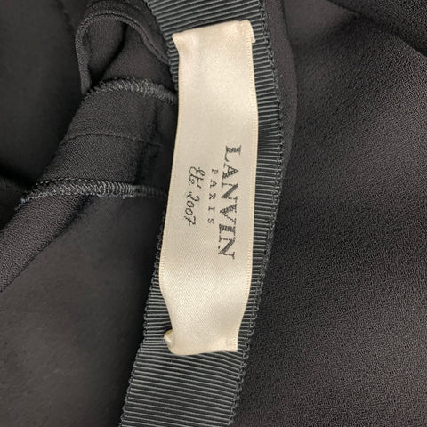 LANVIN 2007 Size 10 Black Viscose Dress Pants