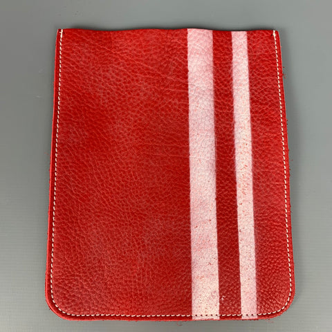Housse iPad VINTAGE en cuir à rayures rouges et blanches