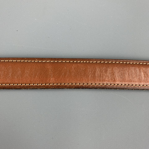 RALPH LAUREN Contrast Stitch Size 34 Tan Leather Belt