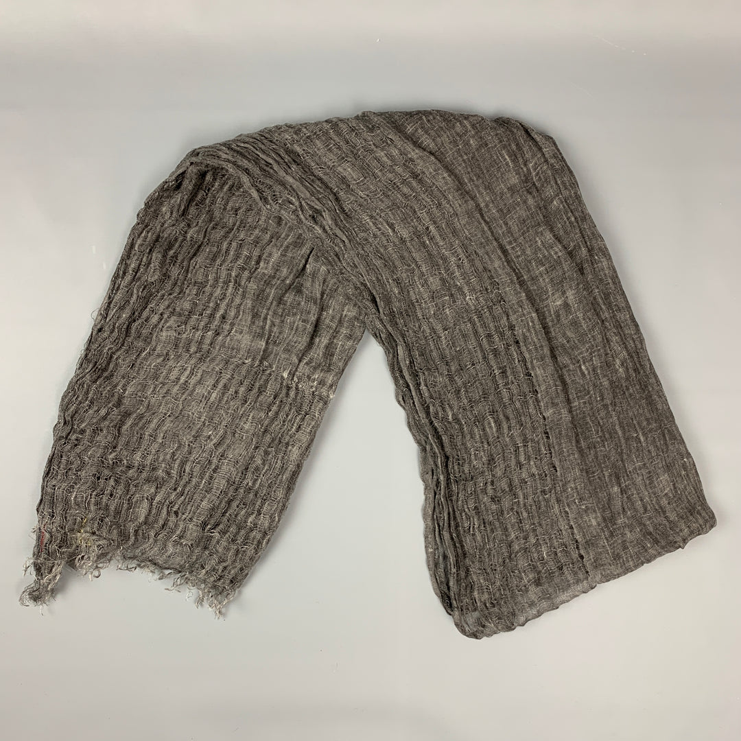 FALIERO SARTI for L'ECLAIREUS Grey Textured Knit Scarf