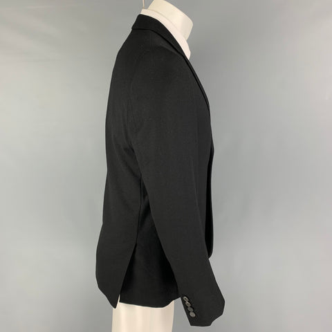 THE KOOPLES Size 38 Black Wool Notch Lapel Sport Coat