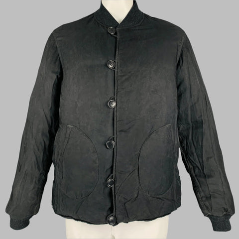 VISVIM Talla L -Chaqueta de plumón Corps- Abrigo con botones de nailon negro
