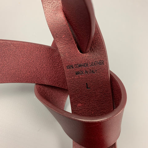 ISABEL MARANT Waist Size L Burgundy Leather Belt