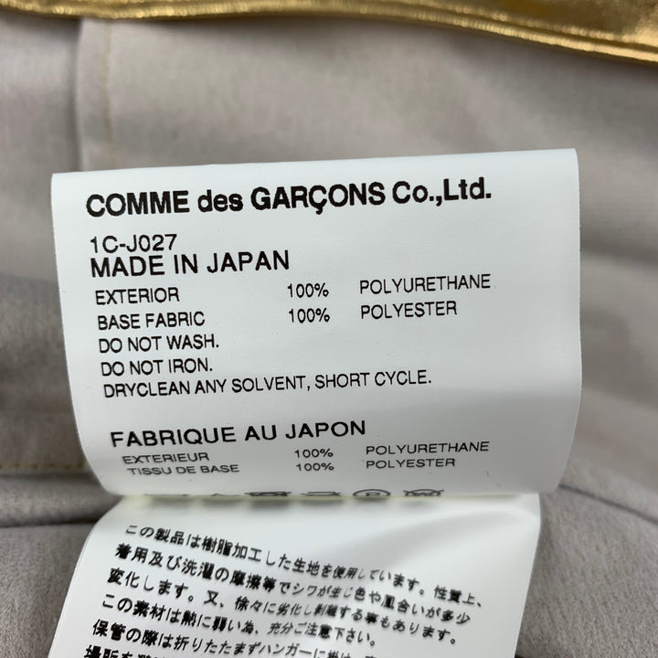 COMME des GARCONS BLACK Size S Gold Polyester Metallic Zip Up Jacket