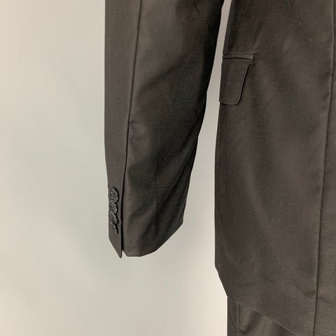 CALVIN KLEIN COLLECTION Taille 38 Costume à revers cranté en laine noire