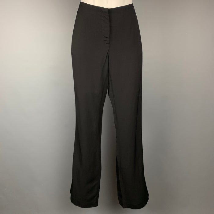 LANVIN 2007 Size 10 Black Viscose Dress Pants