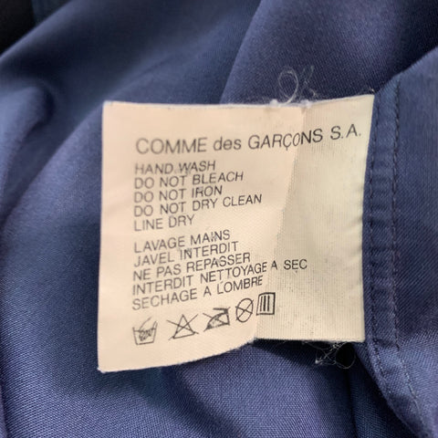 COMME des GARCONS Size M Grey Purple Stripe Polyester Cotton Long Sleeve Shirt