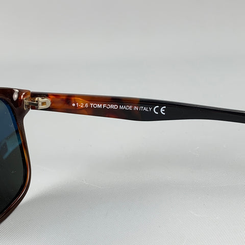 TOM FORD Black & Brown Tortoise Acetate Drop Sunglasses