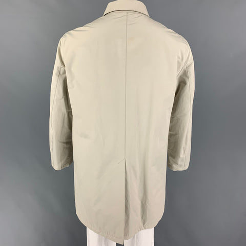 PRADA Talla XL Abrigo Abotonado Algodón / Poliéster Beige