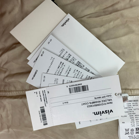 VISVIM Abrigo Valdez Khampa Asimétrico De Nylon Blanco Roto Talla S
