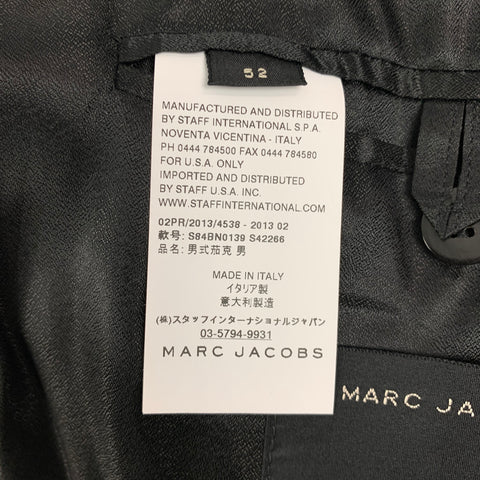 MARC JACOBS Size 42 Green Velvet Notch Lapel Cotton Sport Coat