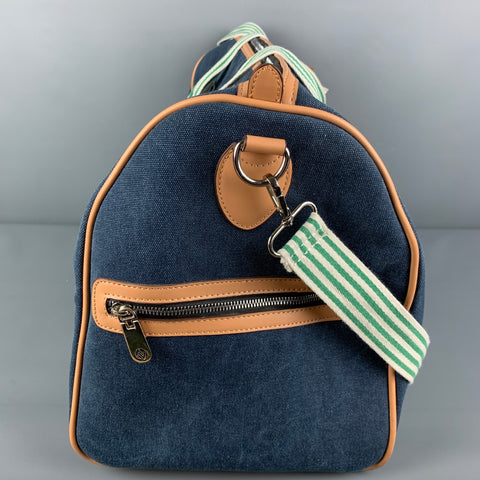 ADRIENNE VITTADINI Blue Canvas Duffle Bag