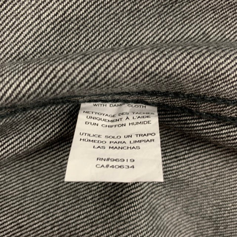 MARC JACOBS Size M Black Washed Denim Pins Cropped Jacket