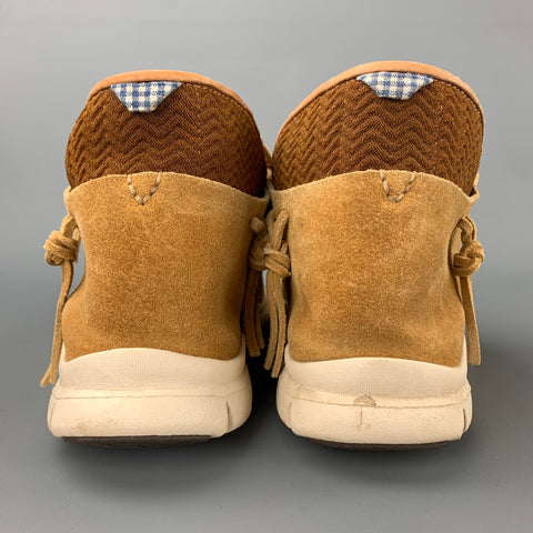 VISVIM Talla 9.5 Zapatillas deportivas de ante Ute Moc Trainer Hi-Folk color canela