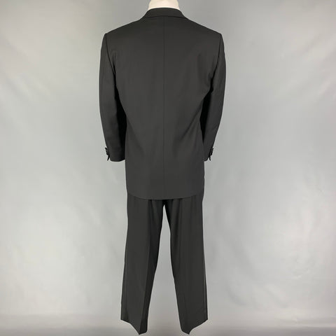 ERMENEGILDO ZEGNA for Neiman Marcus Size 38 Black Wool Suit