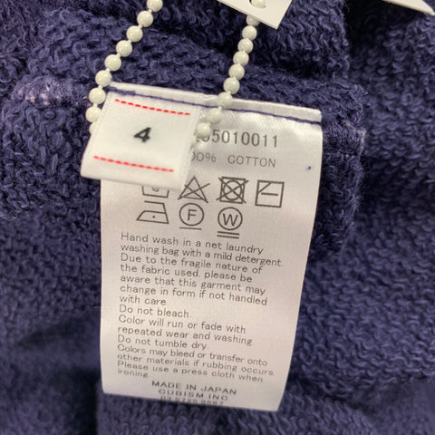 VISVIM Sudadera con cuello redondo de algodón con lavado morado talla L