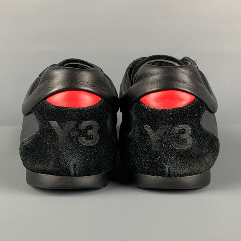 Y-3 by YOJHI YAMAMOTO  Size 11.5 Black Leather Low Top Sneakers