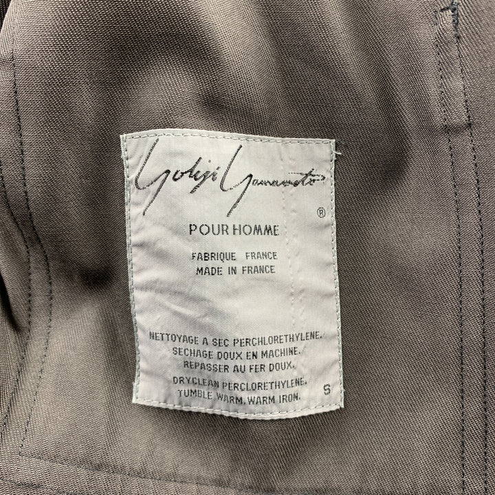 YOHJI YAMAMOTO Size S Brown Cotton Patch Pockets Jacket