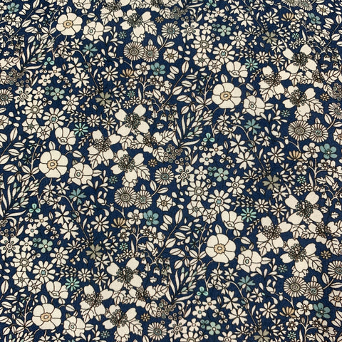 PAUL SMITH Size M Blue White Floral Cotton Long Sleeve Shirt