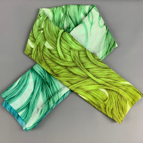 VINTAGE Foulards Abstraits Bleu Vert