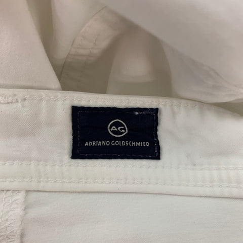 ADRIANO GOLDSCHMIED Size 33 White Cotton Tailored Leg Jeans