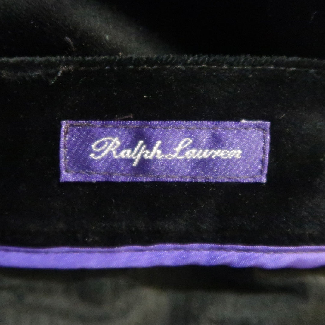 RALPH LAUREN Purple Label Size 34 Black Velvet Casual Pants