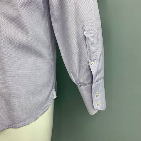 TOM FORD Size M Lavender Grid Cotton Spread Collar Button Up Long Sleeve Shirt