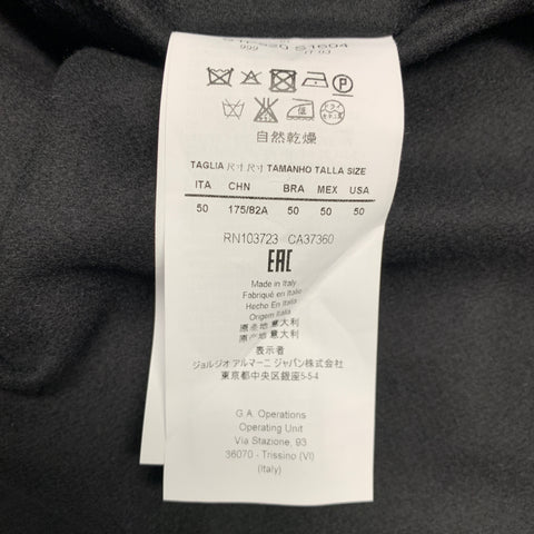 EMPORIO ARMANI Size 34 Black Wool Polyamide Asymmetrical Dress Pants