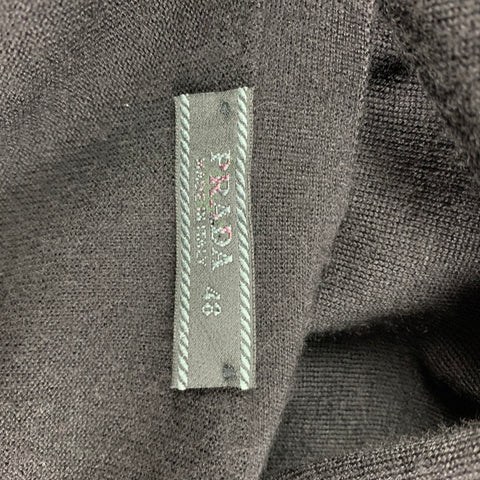 PRADA Size S Black Buttoned Cardigan