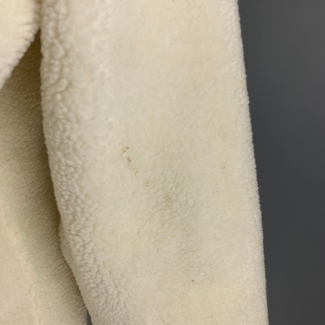 FILA Size M White Polyester 1/4 Zip Jacket